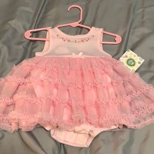 Pretty in pink dress.